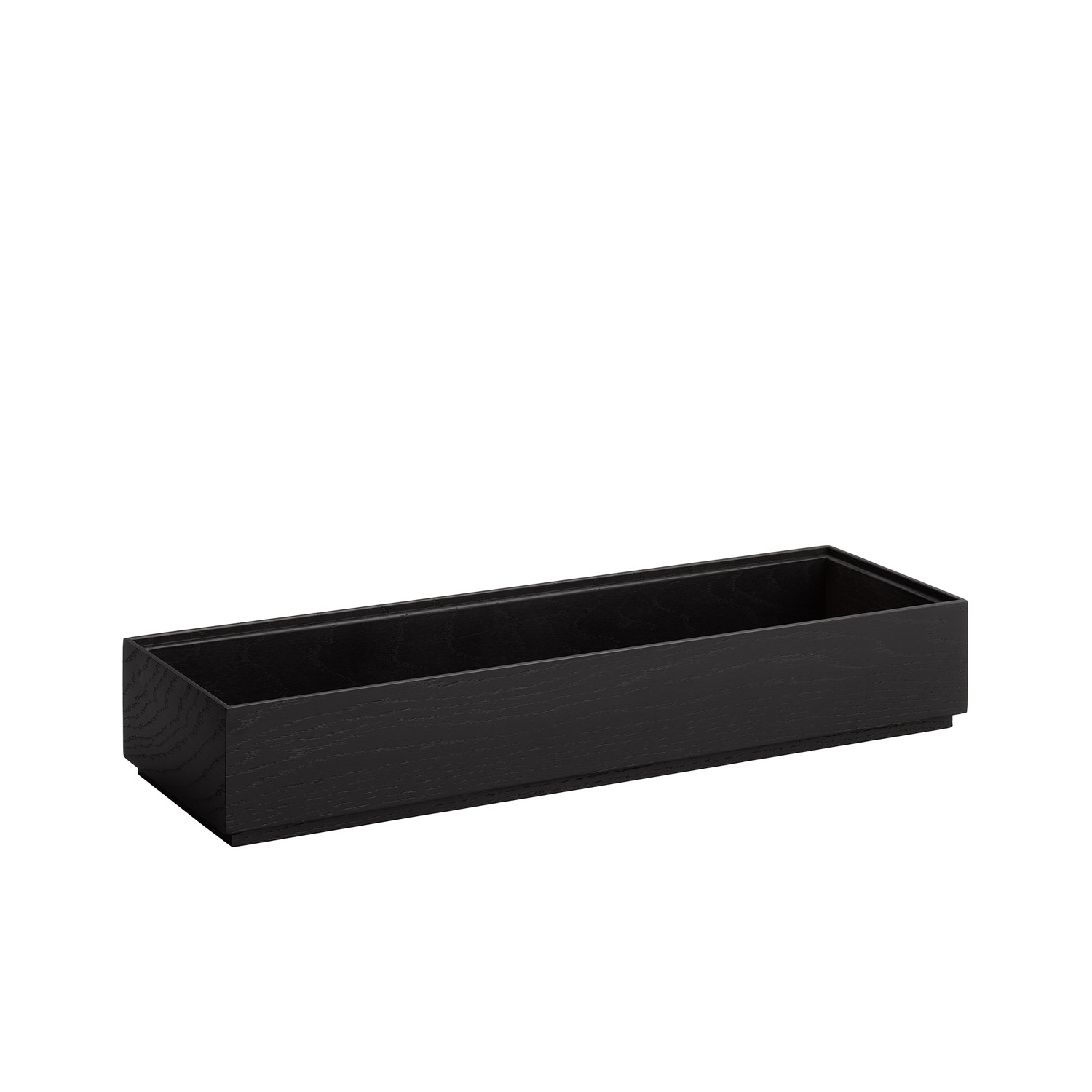 GN 2/4 Holzbox VALO, Eichenholz schwarz lackiert, 53 x 16,2 cm, H: 8,5 cm