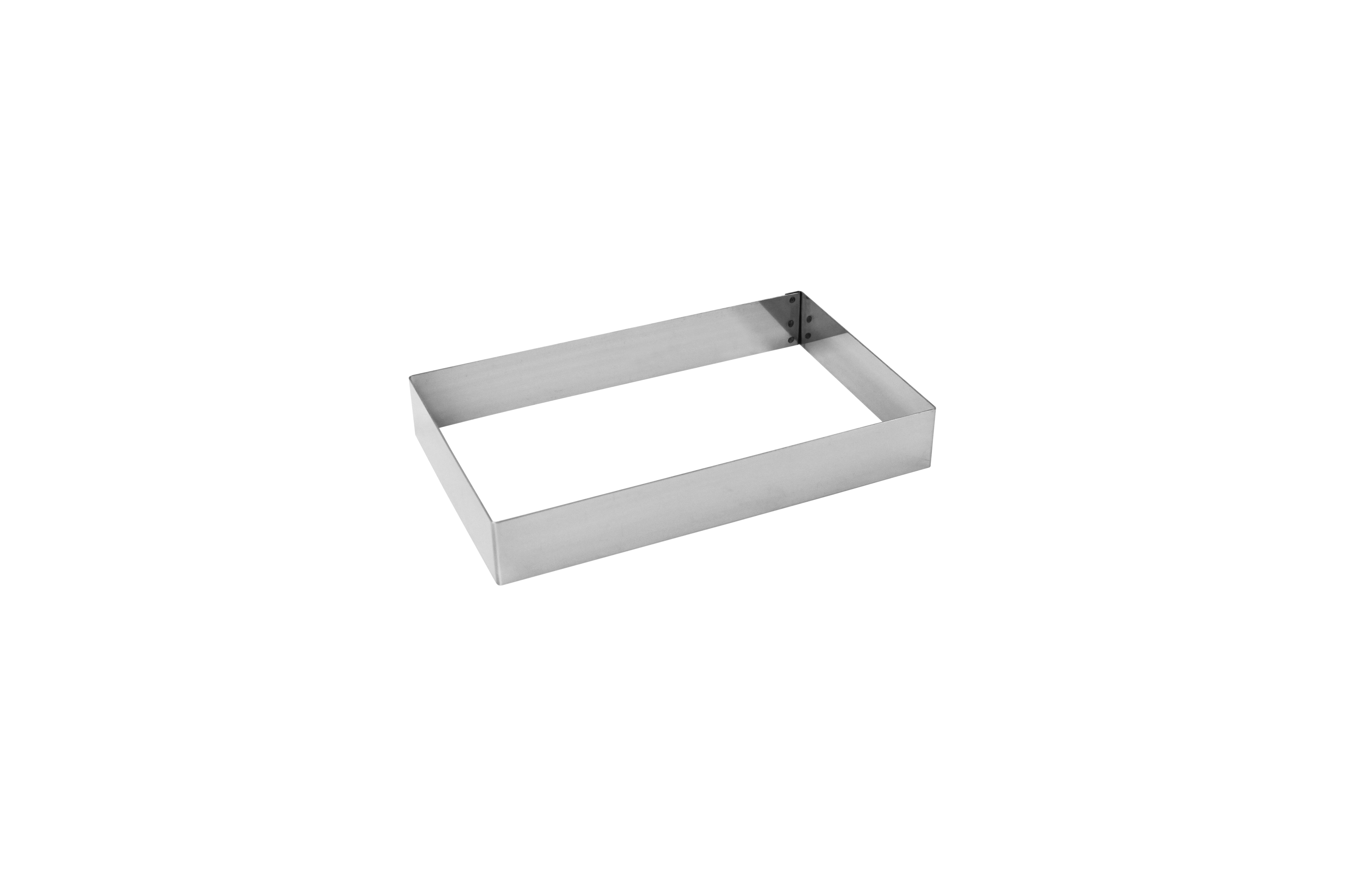 Tortenring Rechteck, Edelstahl, 16 x 26 x 5 cm
