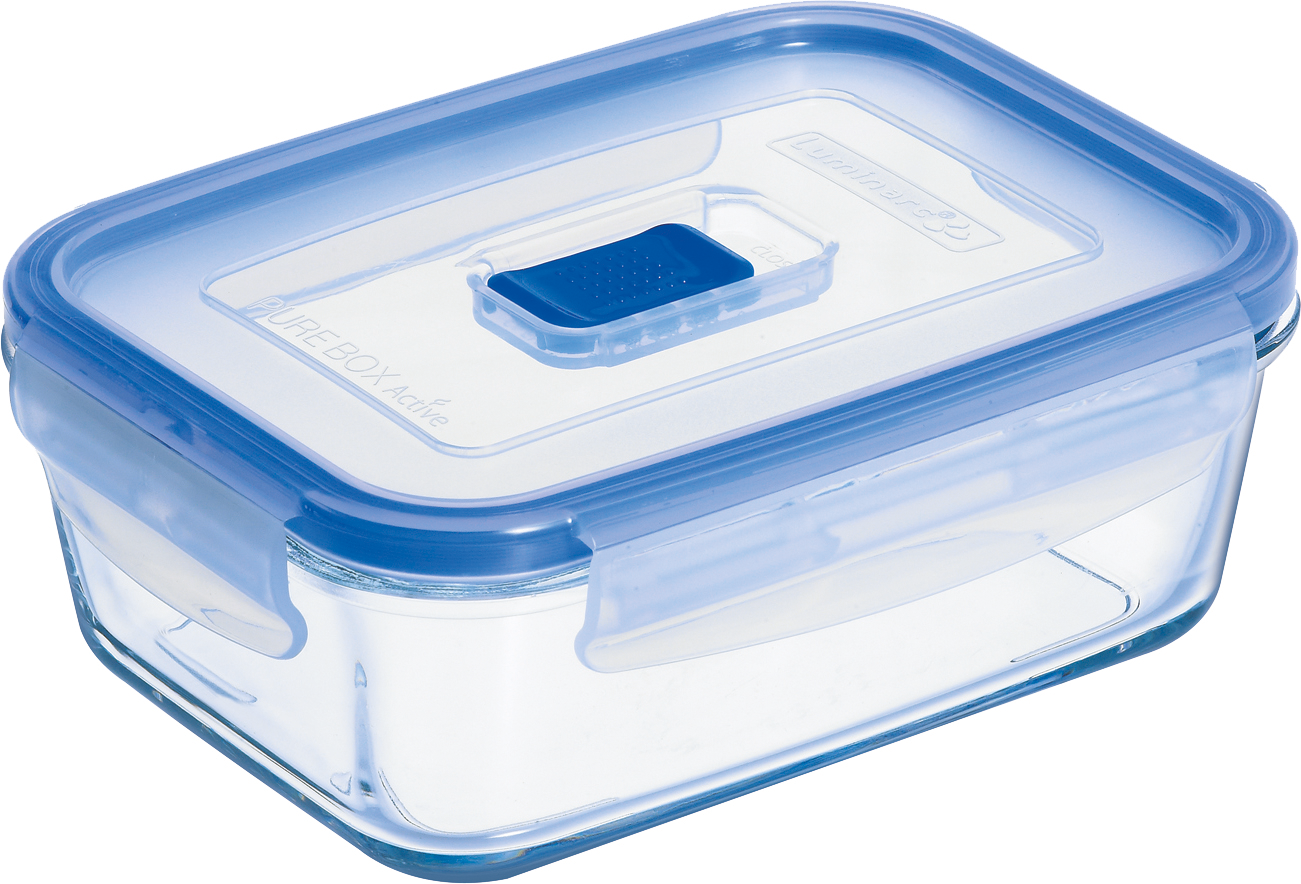 Luminarc, Pure Box Active - Vorratsdose, rechteckig, 17,9 x 13,3 cm/ 0,82 ltr.