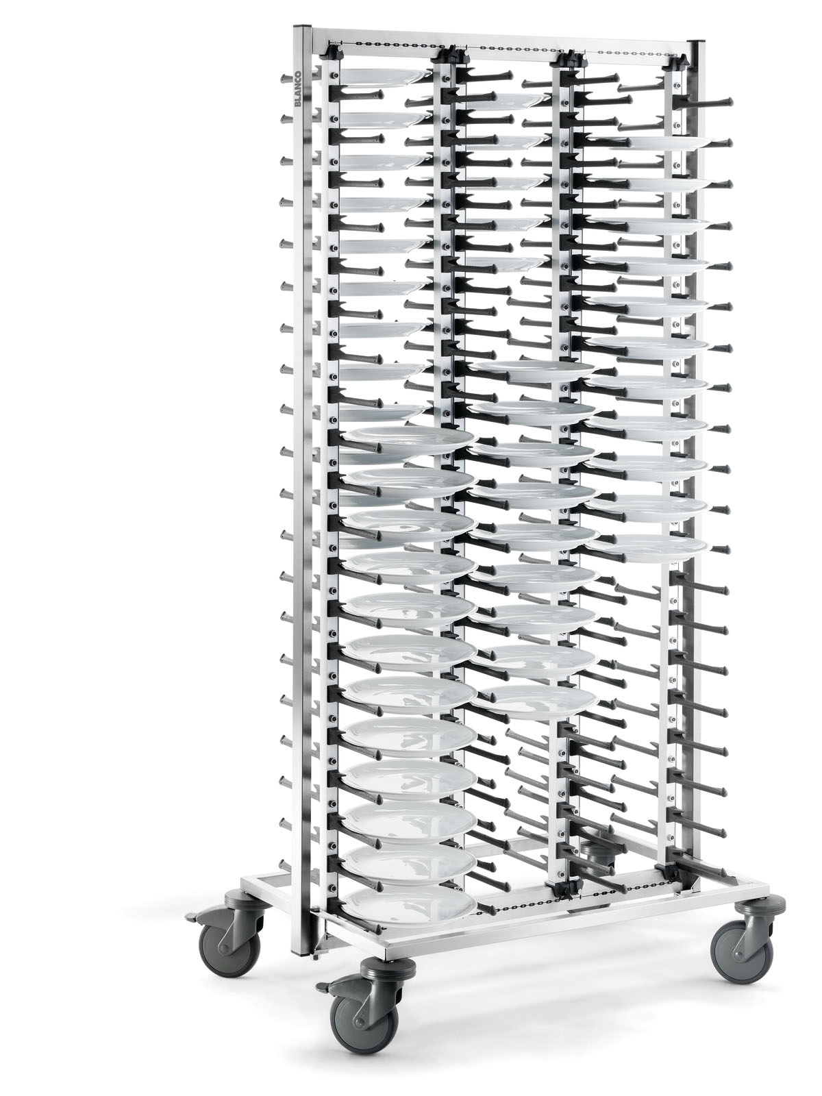 SERVISTAR  GASTRO 120, Teller-Stapelsystem, fahrbar, max. 120 Teller, LxBxH: 65,3 x 93,3 x 185,6 cm