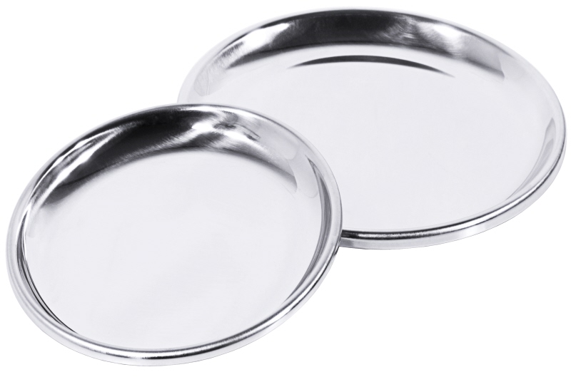 Untersetzer, glänzend, glatt, Edelstahl, D: 9 cm