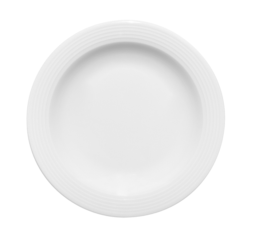 Bauscher, Dialog - Teller halbtief Fahne, weiss, uni, 20 cm/ 0,23 ltr.