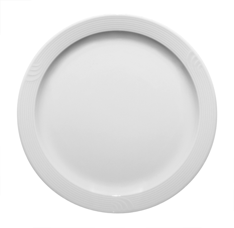 Bauscher, Carat - Teller flach schmale Fahne, weiss, uni, 25 cm