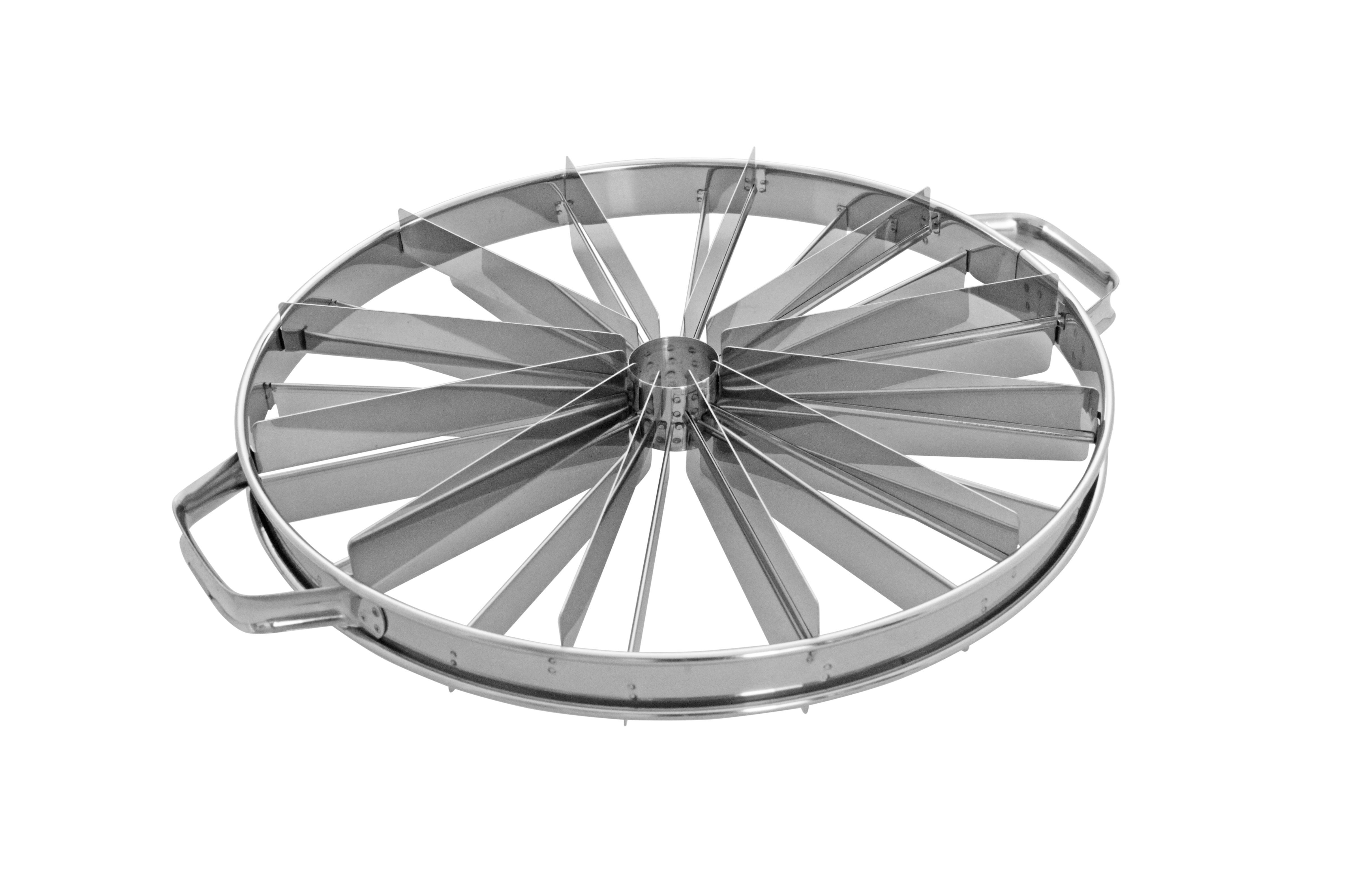 Tortenteiler,12/16 Teilungen, doppelseitig, Edelstahl, D: 33 cm, H: 5,3 cm