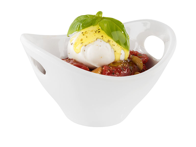 Schale MINI 9,5 x 9 cm, H: 5,5 cm, Melamin, weiss, 0,09 ltr.