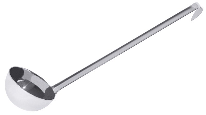 Schöpfkelle, leicht, Edelstahl, I: 0,2 ltr., D: 10 cm, Stiellänge: 28 cm