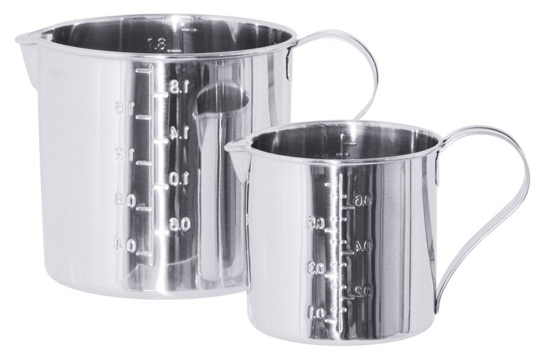 Messbecher zylindrisch, I: 3,2 ltr., D: 16 cm, H: 16 cm, Edelstahl