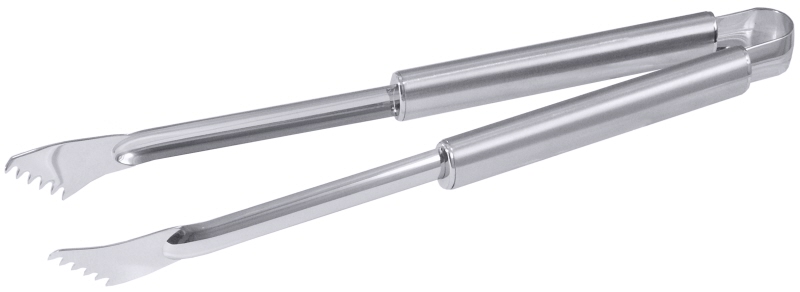 Grillzange, gezahnt, Edelstahl, L: 42 cm