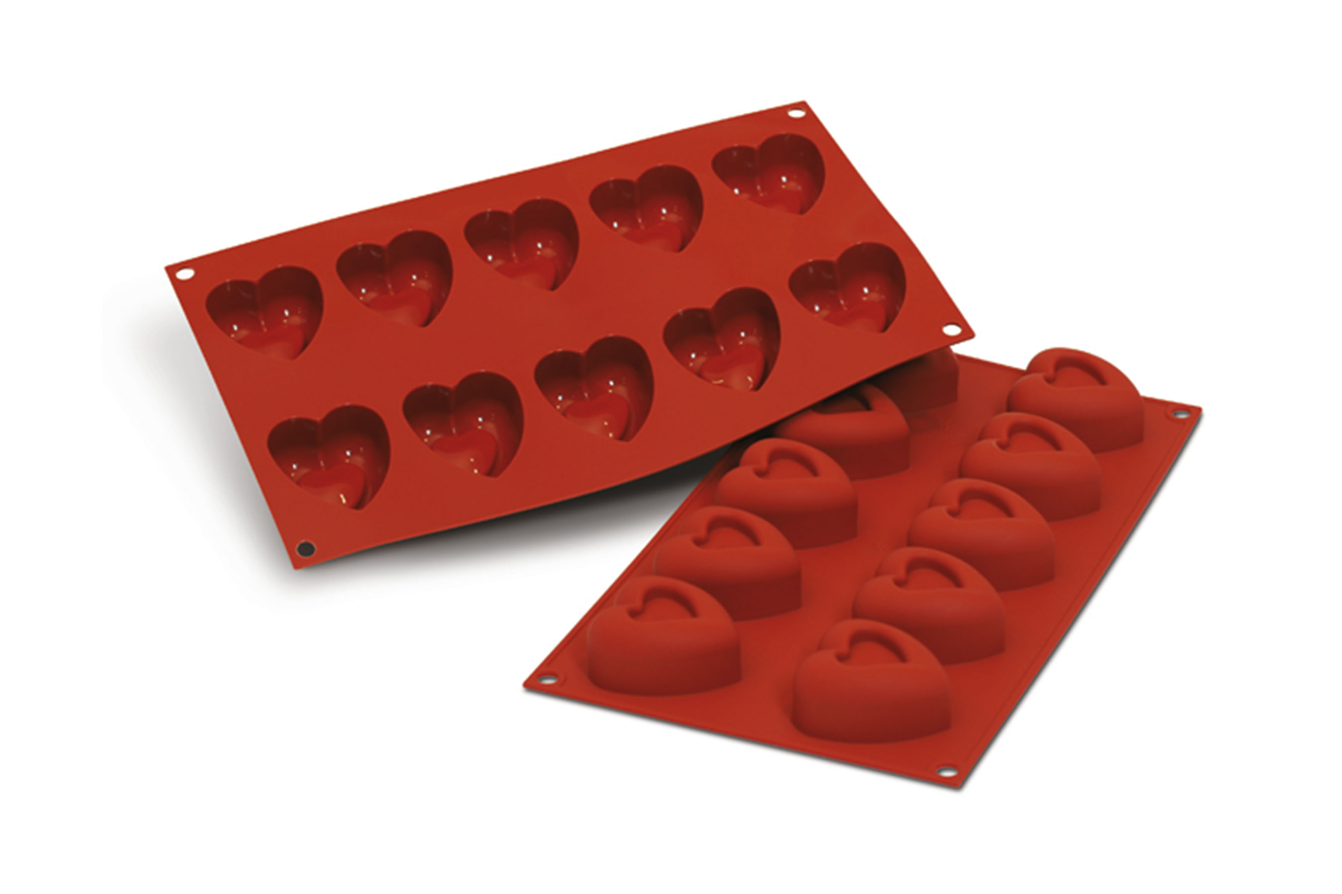 Silikon - Backform Herz Passion, D: 56 x 52 mm, H: 29 mm