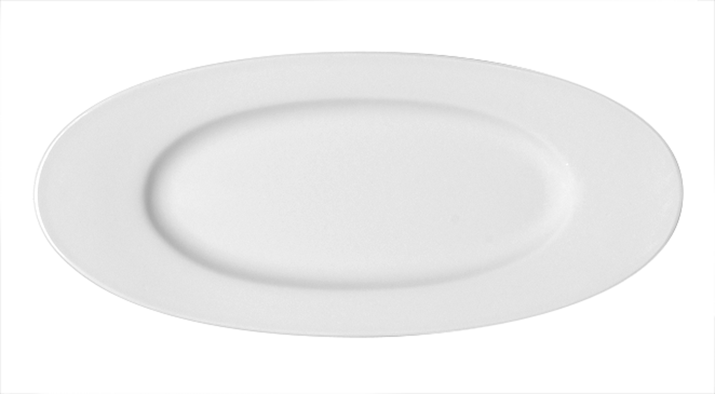 Bauscher, Maitre - Platte oval Fahne 30, weiss, uni, 30,2 x 13,4 cm