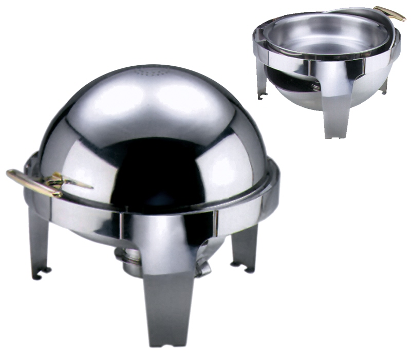 Roll-Top Chafing Dish, rund, Edelstahl, I: 6,8 ltr., D: 47 cm, H: 44 cm