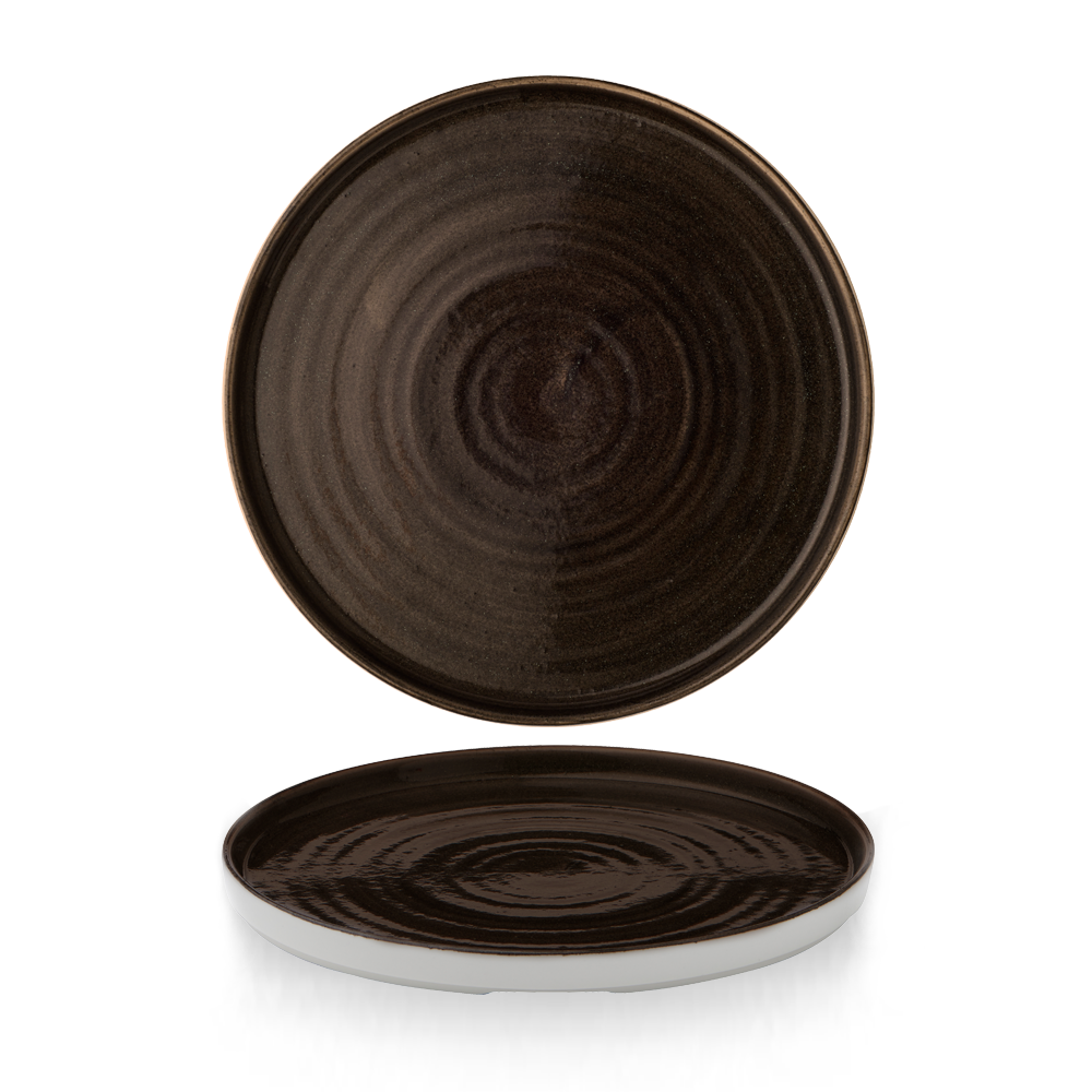 Churchill, Stonecast Patina : Iron Black - Teller flach m. erhöhten Rand, 26 x 2 cm