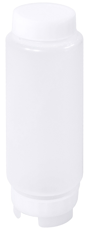 Quetschflasche mit Mittelmembrandeckel, I: 0,35 ltr., D: 6 cm, H: 16,5 cm, PE