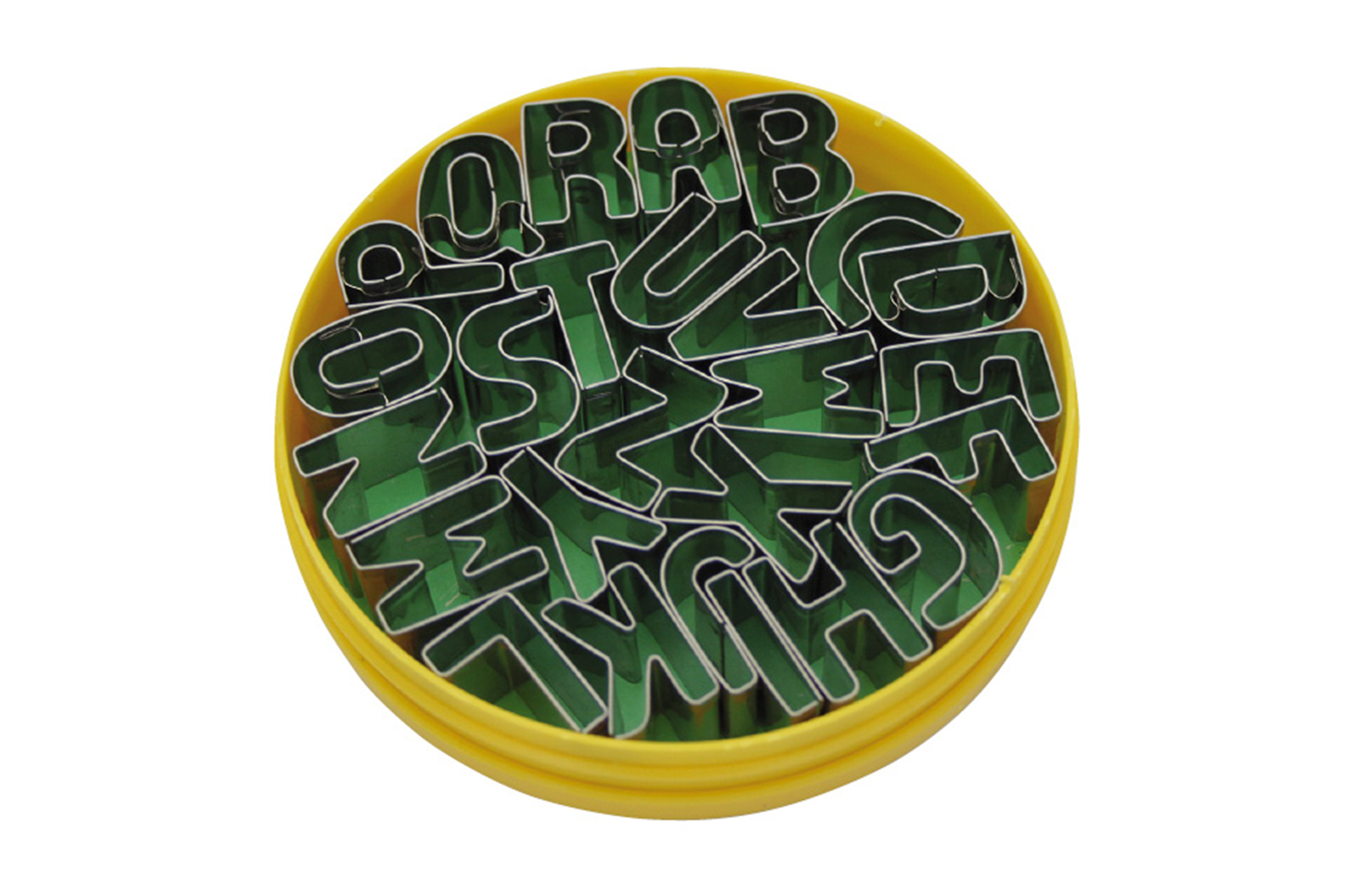 Dekor Ausstecher im Satz Buchstaben 26 -tlg., Höhe: 25 mm, Edelstahl