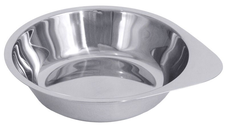 Schale mit Lappengriff, Edelstahl, I: 0,25 ltr., D: 13 cm, H: 3 cm