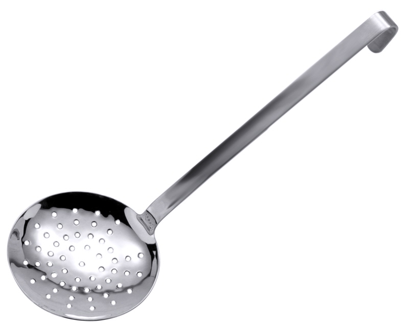 Schaumlöffel kurz, Edelstahl, D: 6 cm, Stiellänge: 22 cm