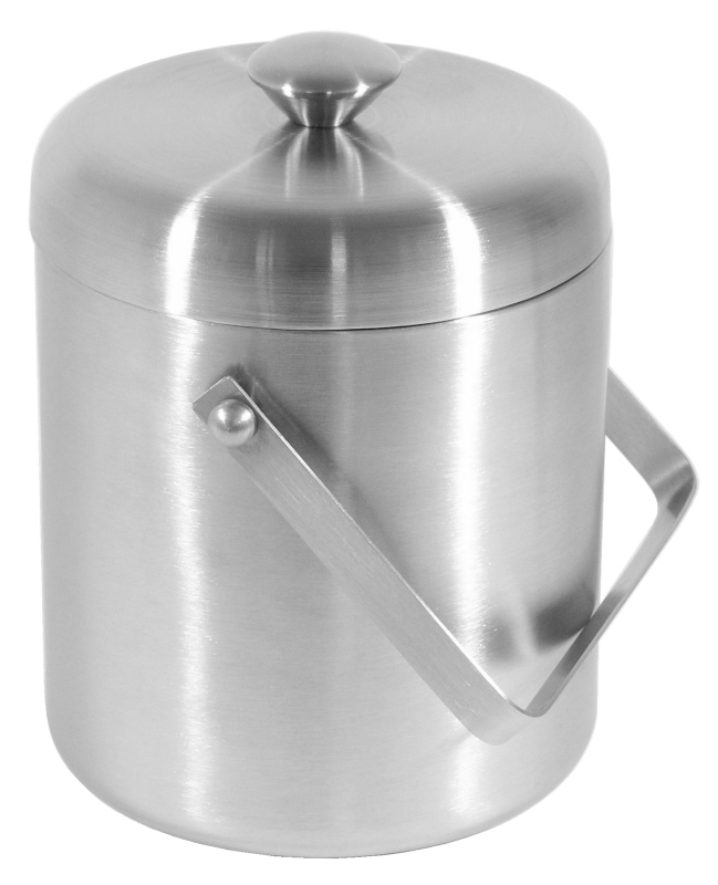 Eiseimer, doppelwandig, Edelstahl, I: 2 ltr., D: 15 cm, H: 21 cm