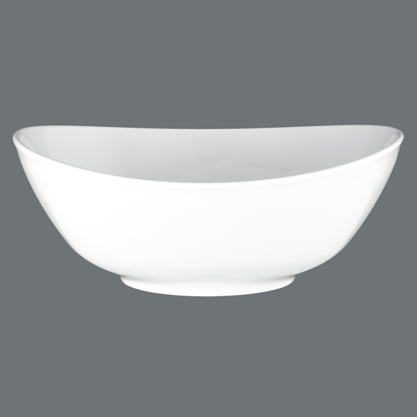Seltmann Weiden, Meran, Steak & More - Schüssel oval 5240, weiss, uni, 25,5 cm/ 1,90 ltr.