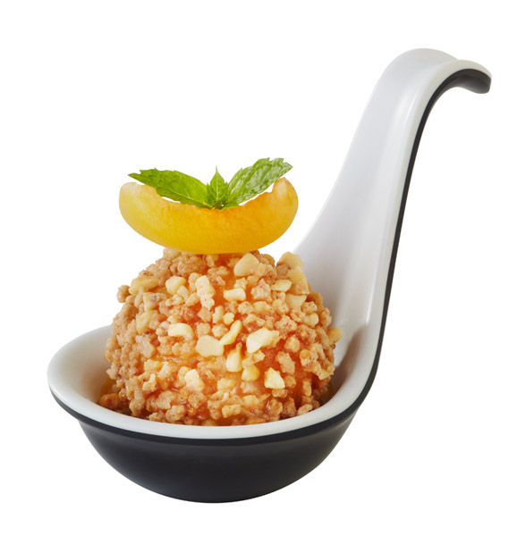 Fingerfood Löffel HALFTONE D: 5,5 cm, H: 7 cm, Melamin, außen: schwarz, innen: weiss