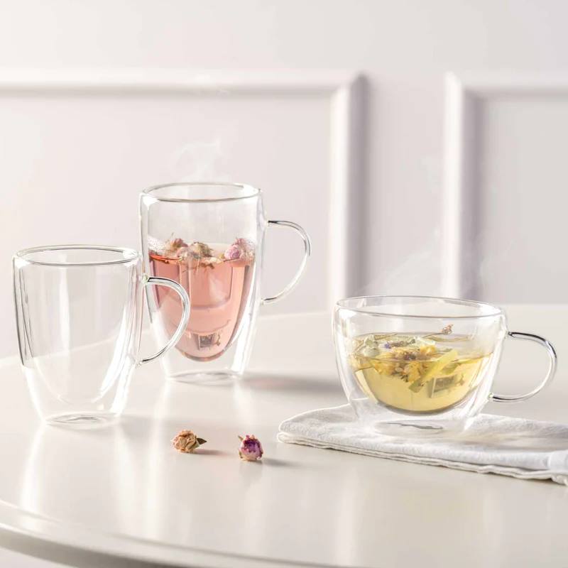 Leonardo, Duo : Latte Macchiato-Tasse doppelwandig, Inhalt: 400 ml, D: 9 cm, H: 13 cm