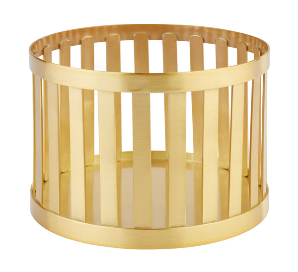 Buffetständer APS PLUS BASKET D: 15 cm, H: 10,5 cm, Metall, GoldLook