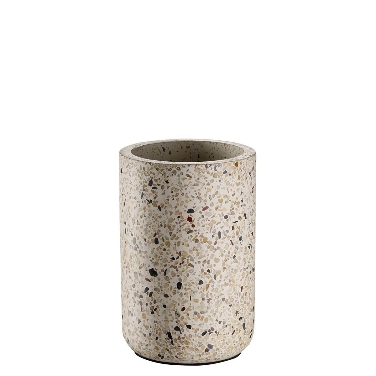 Flaschenkuehler TERRAZZO, Beton, Terrazzooptik, innen D: 10 cm, aussen D: 12,5 cm, H: 19 cm