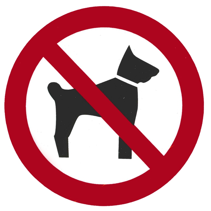Schild HUNDEVERBOT, selbstklebende PVC-Folie, D: 10 cm