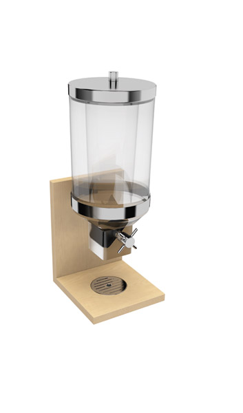 Cerealienspender BRIDGE, 21 x 20 cm, H: 55,5 cm, Farbton Wenge, 3-teiliges Set