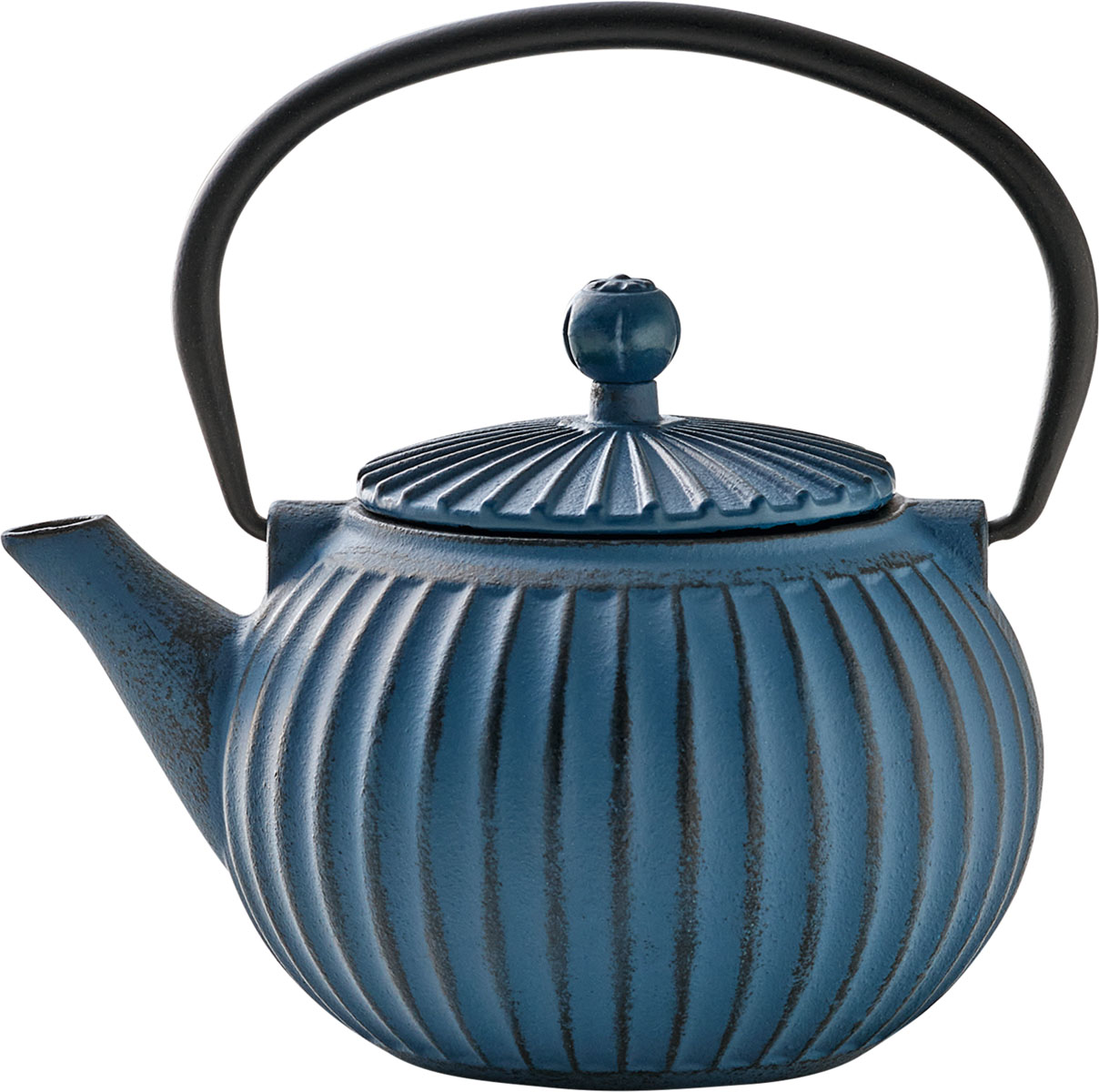 Playground, Gusseisen - FLOW & SERVE : Teekanne, blau/ 0,5 ltr.