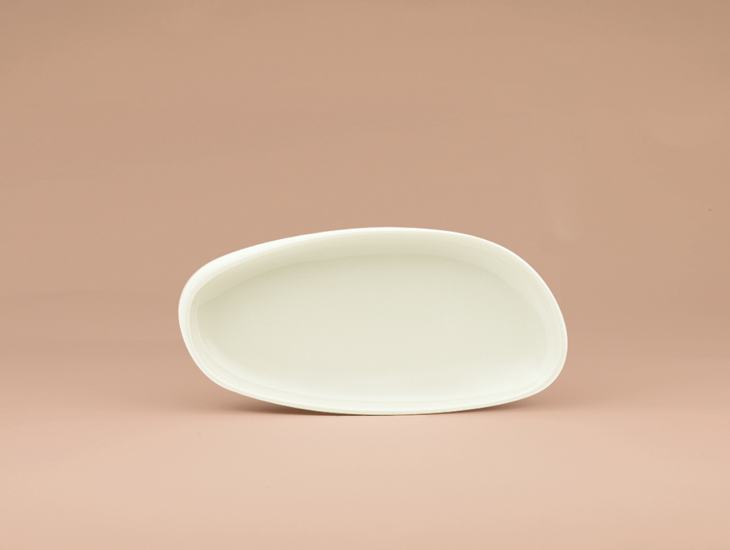 Schönwald, Wellcome - Platte, coup, oval, creme, uni, 18 cm