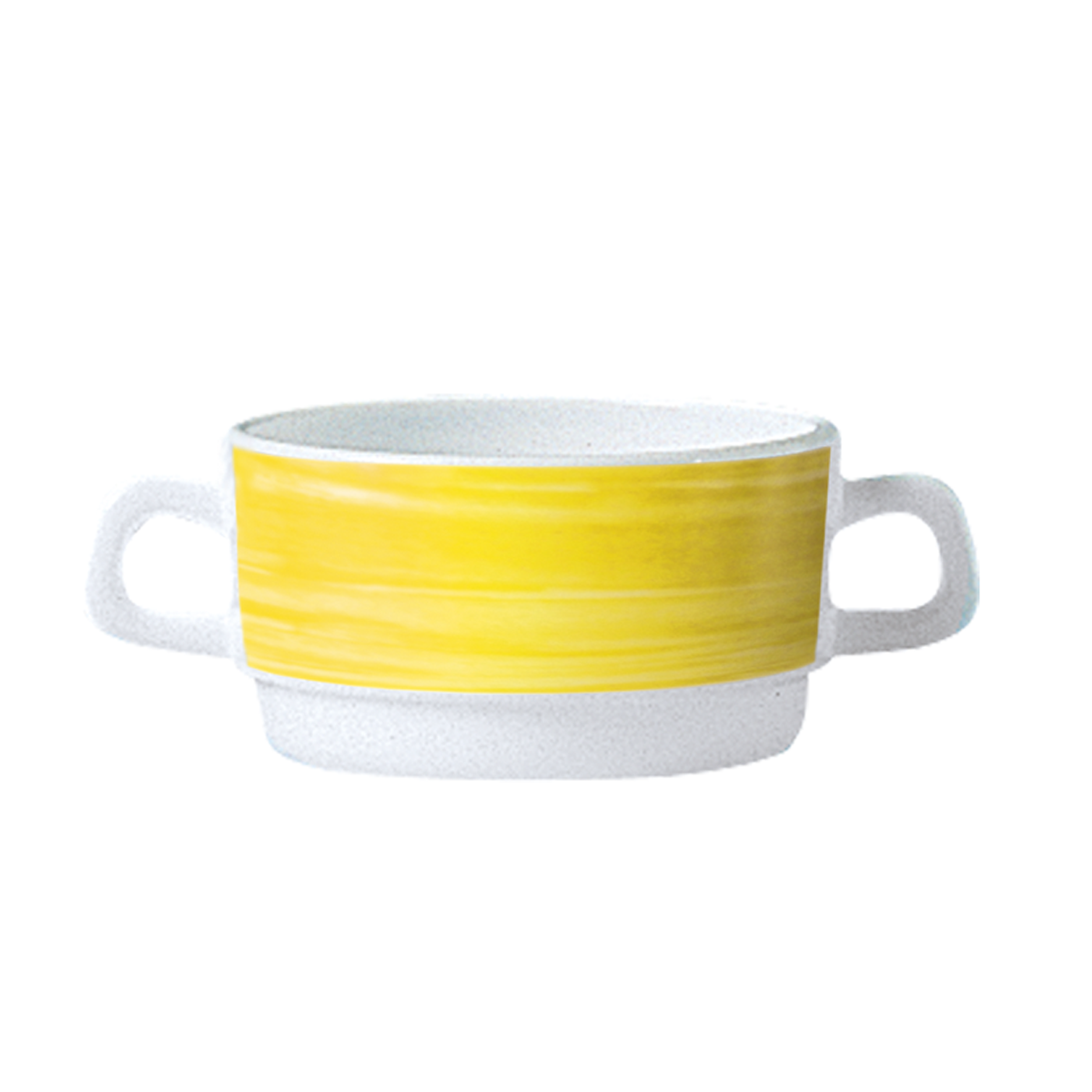 Arcoroc, Brush Gelb - Suppen-Obere m. 2 Hkl., 0,32 ltr.