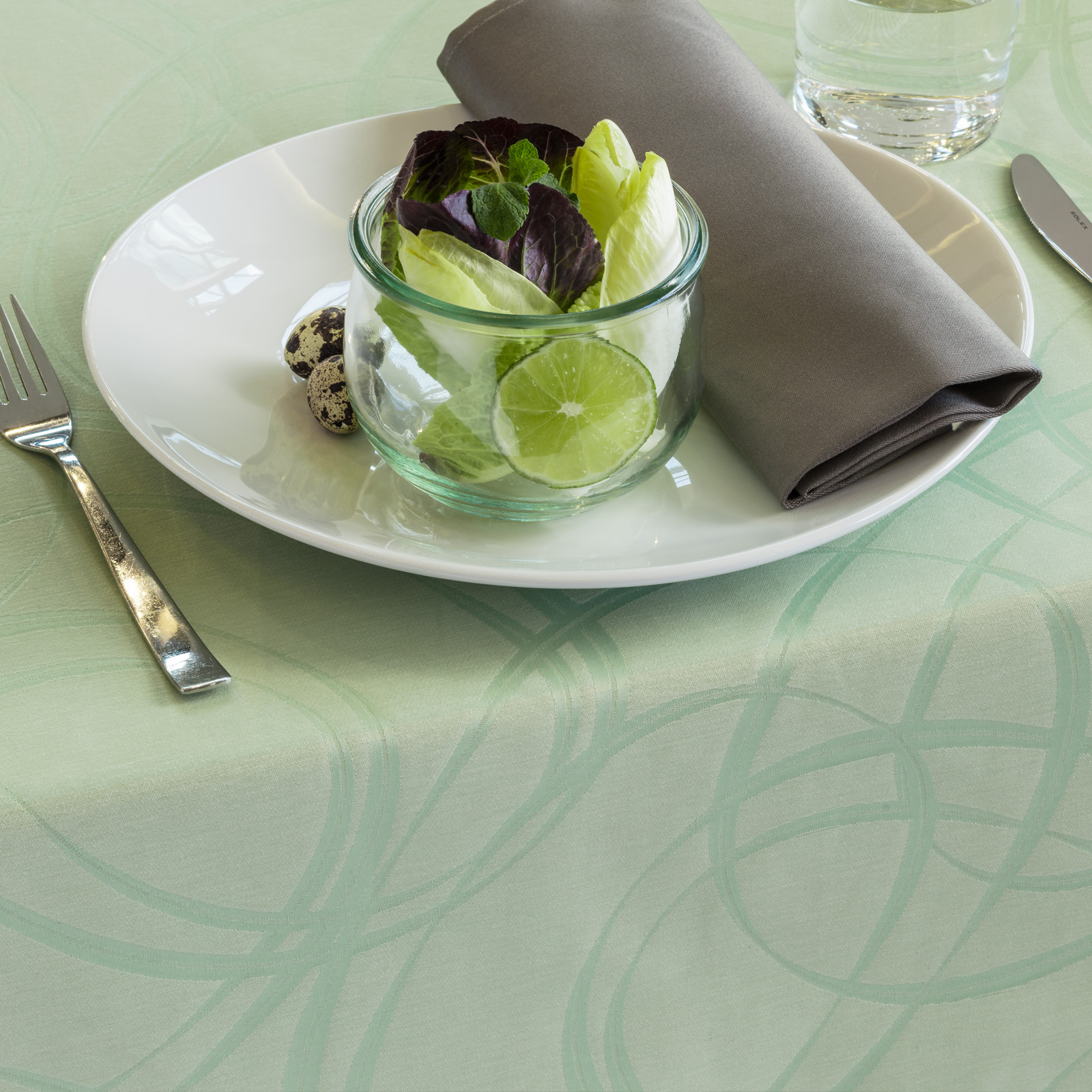 Tischdecke Loop - Mischgewebe mit Fleckschutz