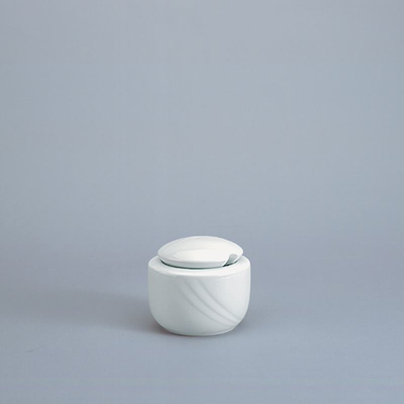 Bauscher, Donna - Marmeladen-, Zuckerdose m. Deckel, weiss, uni, 0,2 ltr.