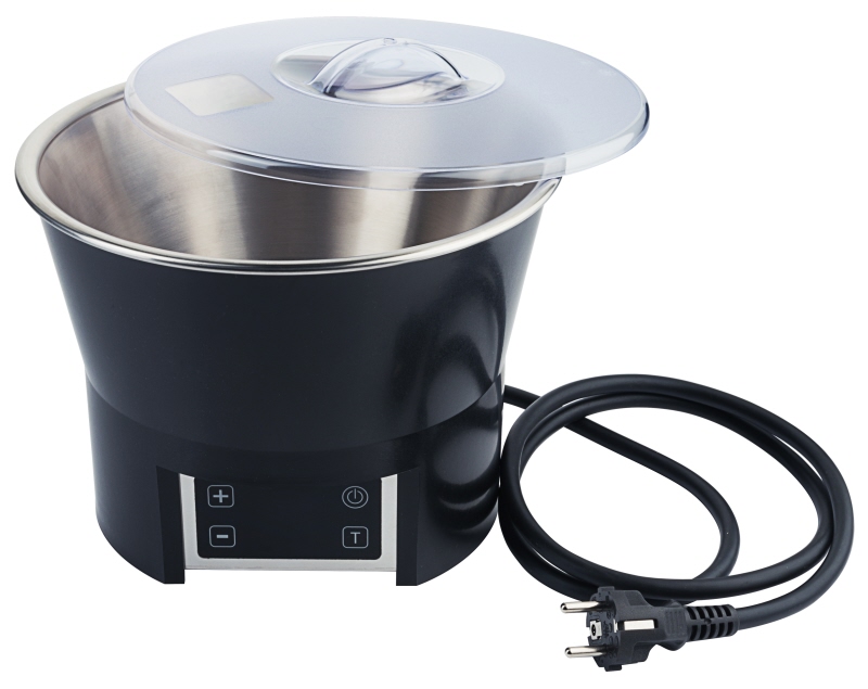 Couvertüre-Temperiergerät, EdSt., PC, I: 3,5 ltr., D: 25,5 cm, H: 19 cm