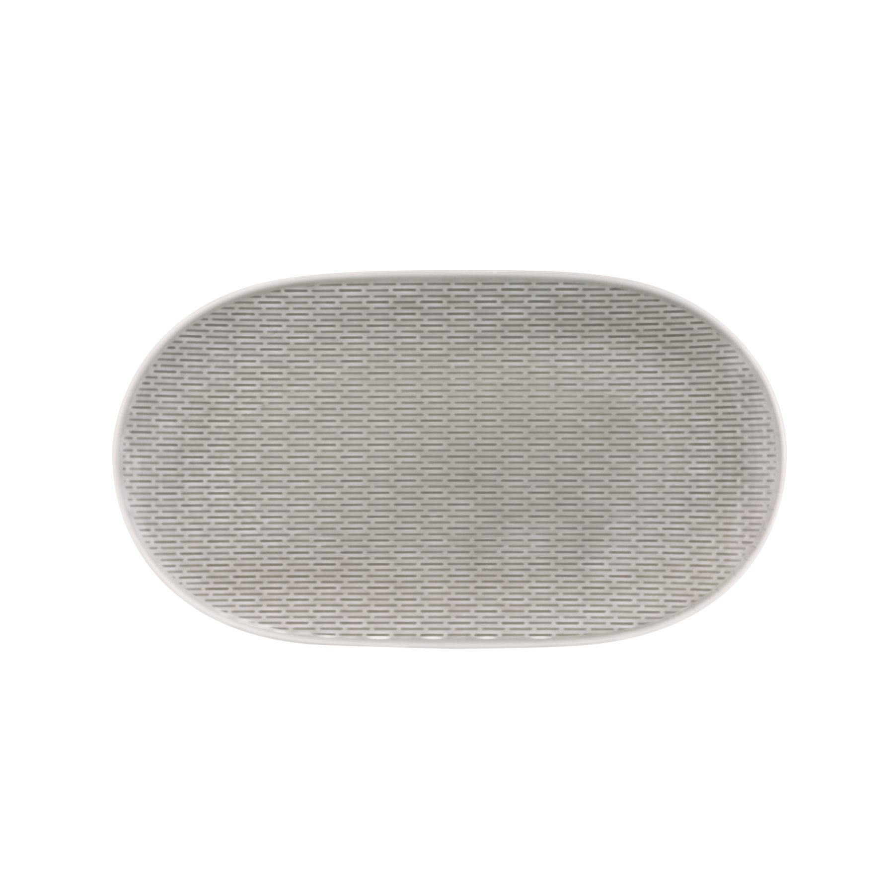 Bauscher, Scope : Glow Gray - Platte oval coup, relief, 32,5 x 18,8 cm