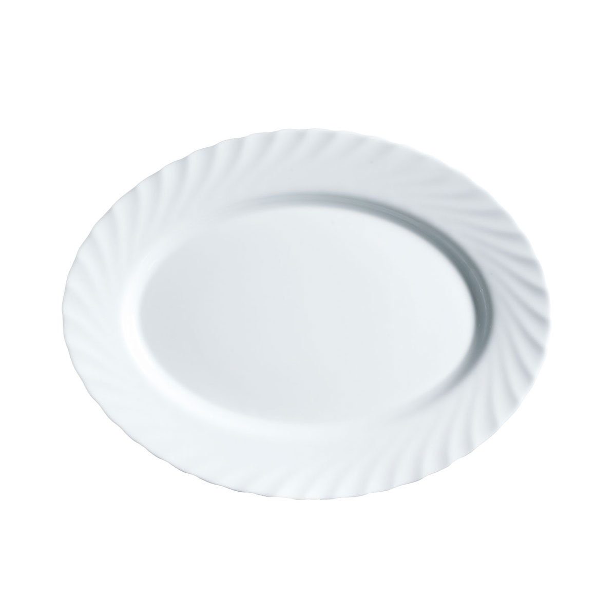 Arcoroc, Trianon - Platte oval, uni, weiss, 29 x 21,4 cm