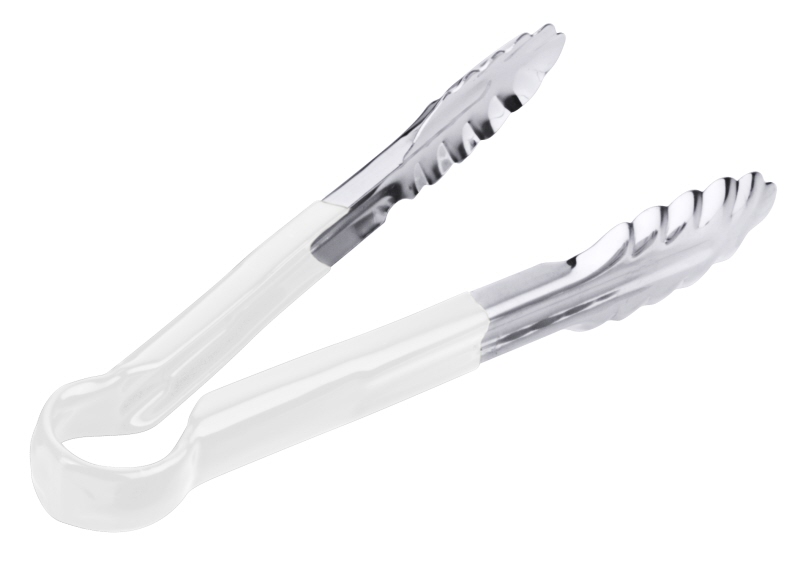 Küchenzange HACCP, Vinyl-Überzug weiß, Edelstahl, L: 24 cm