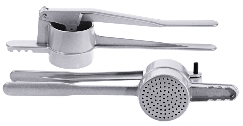 Spätzlepresse, für kurze Knöpfle, Aluminiumguss, I: 0,4 ltr., 37,5 x 8,5 cm