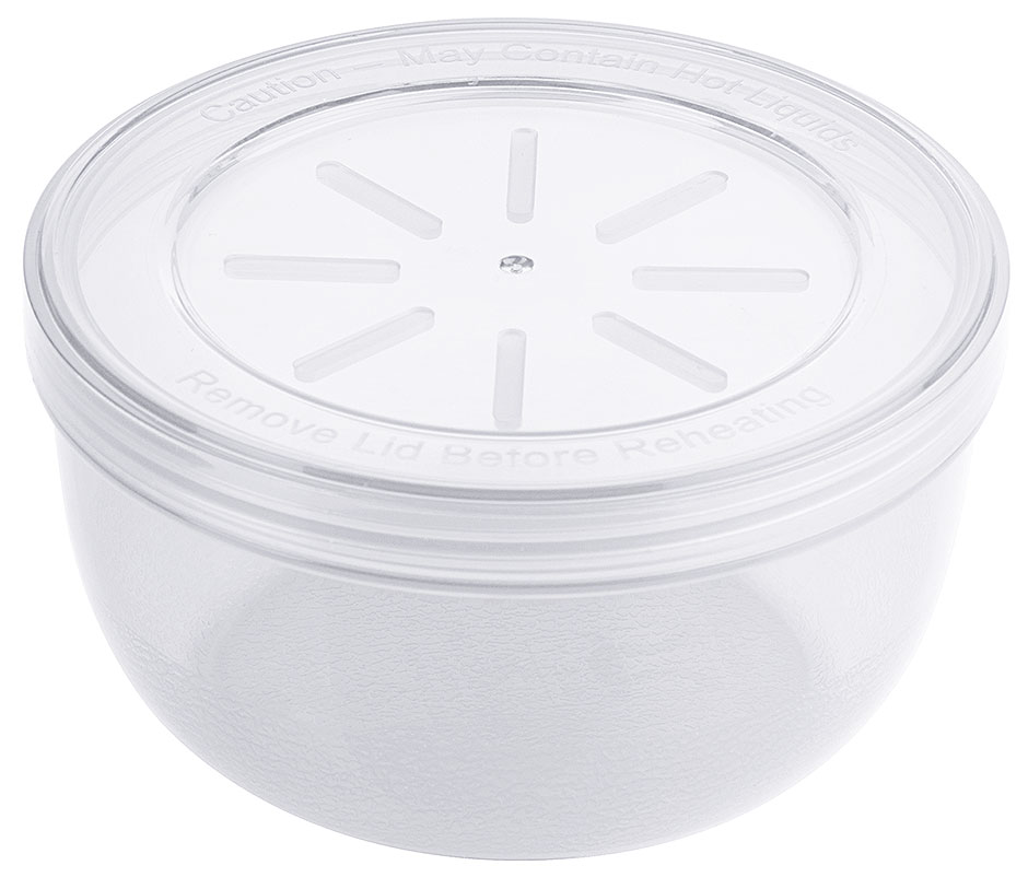 Eco-Takeout : Mehrweg- Suppenbehälter inkl. Dkl., weiss, D: 11 cm x H: 6 cm/ 0,35 ltr.