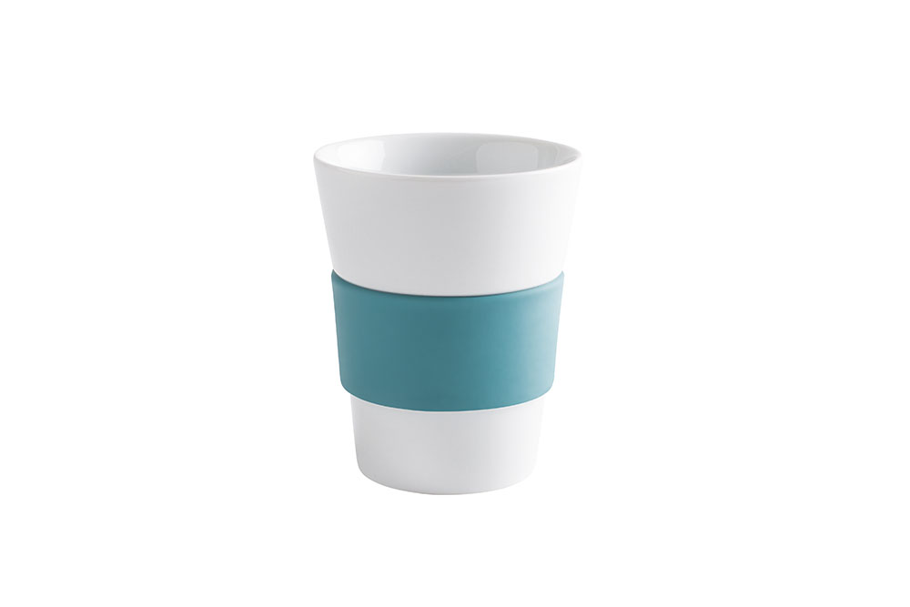 Kahla, Cupit - Becher mit Trinkdeckel 0,35 ltr., Banderole glatt: ocean green