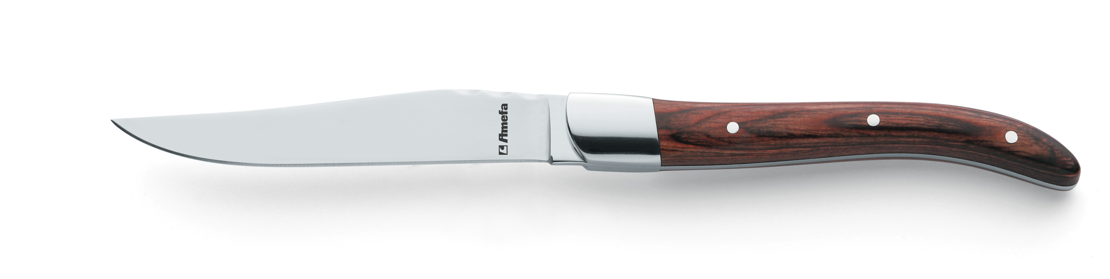 Amefa, Royal Steak 2520 - Steakmesser Pakkaholz 13/0 ohne Wellenschliff, 225 mm