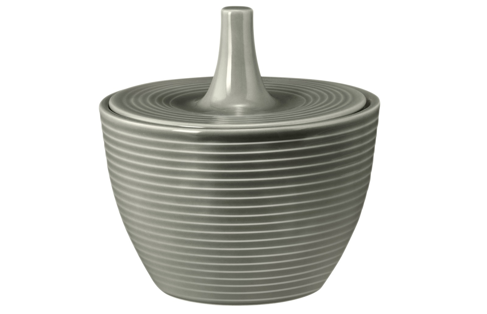 Seltmann Weiden, Beat : Perlgrau - Zuckerdose mit Relief, 0,27 ltr.