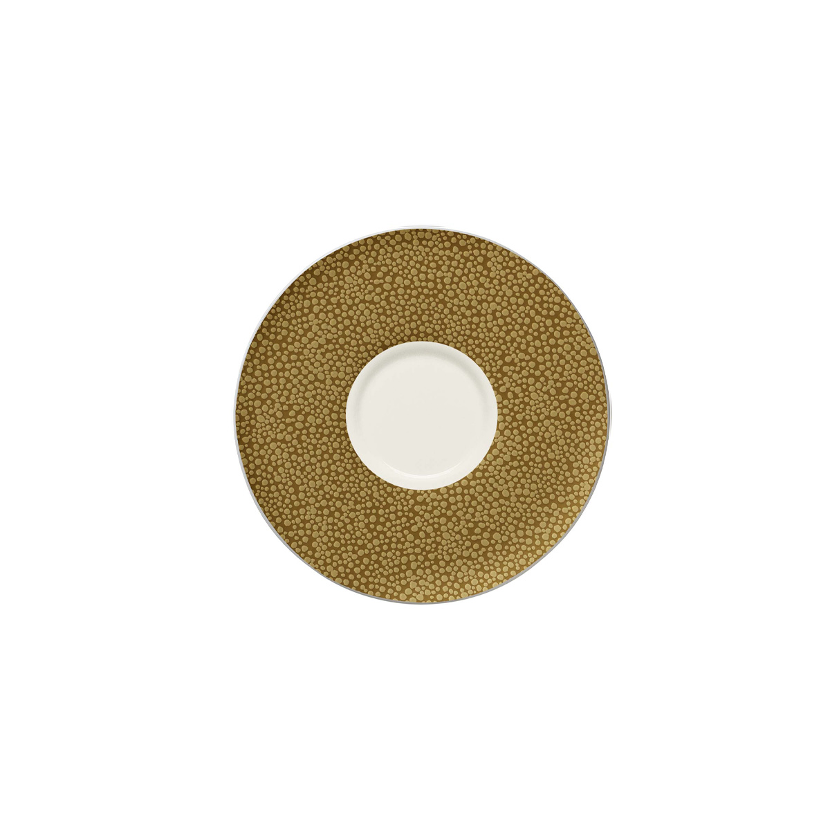 Bauscher, Purity : 425688 Pearls Olive - Espresso-Untere rund, bonewhite, 13,5 cm