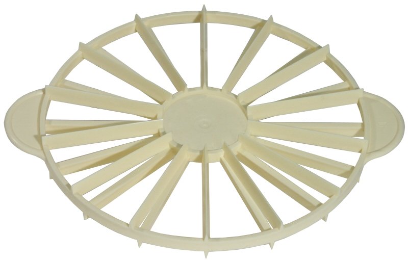 Tortenteiler, 14/16 Teile, Polypropylen, cremefarbend, D: 26,5 cm, H: 2,5 cm
