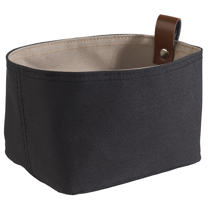 Brottasche, 19 x 11 cm, H: 10,5 cm, Tetron, beige, dunkelgrau, waschbar bis 30 Grad