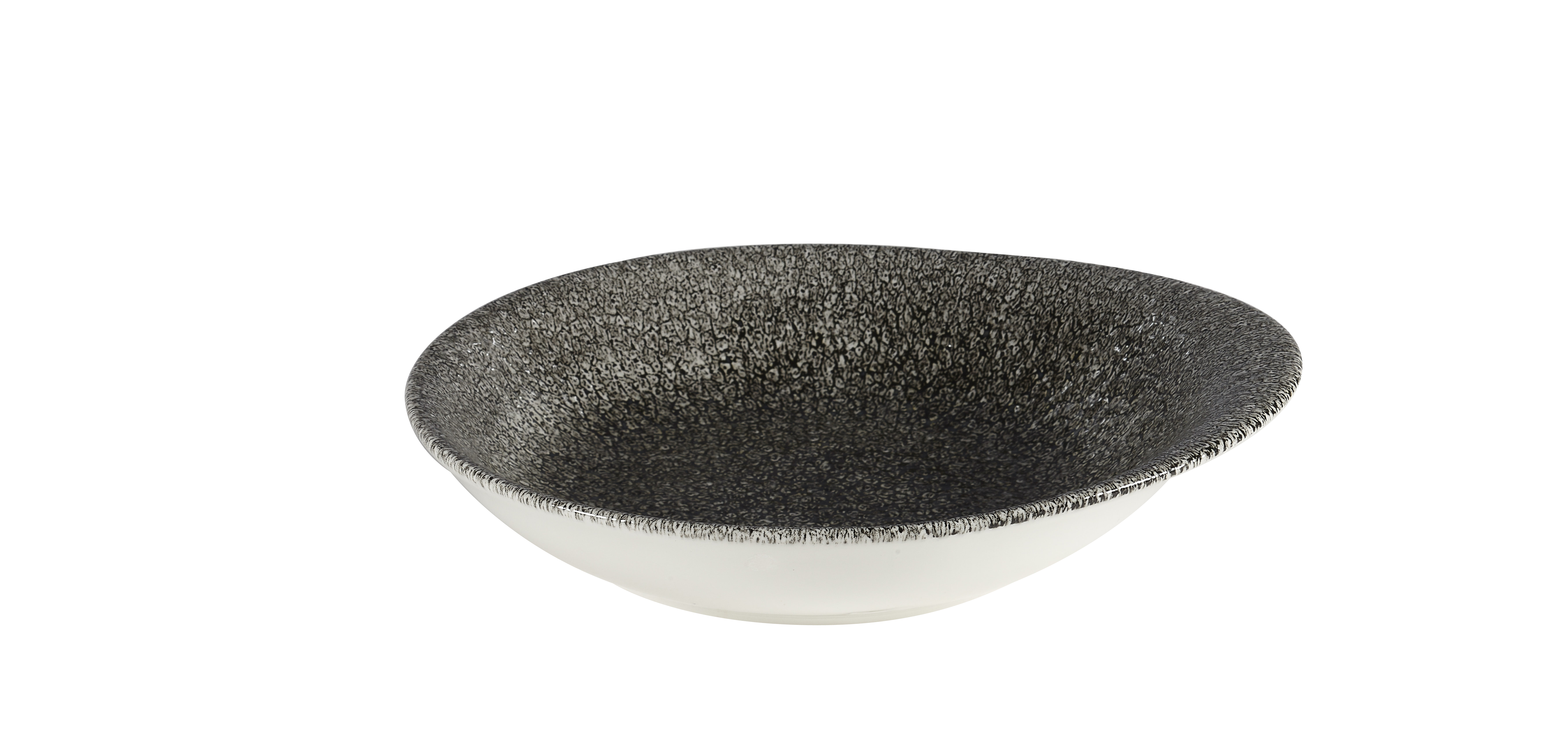 Churchill, Raku : Quartz Black - Schale klein rund organisch, 16 x 14,5 cm/ 0,17 ltr.