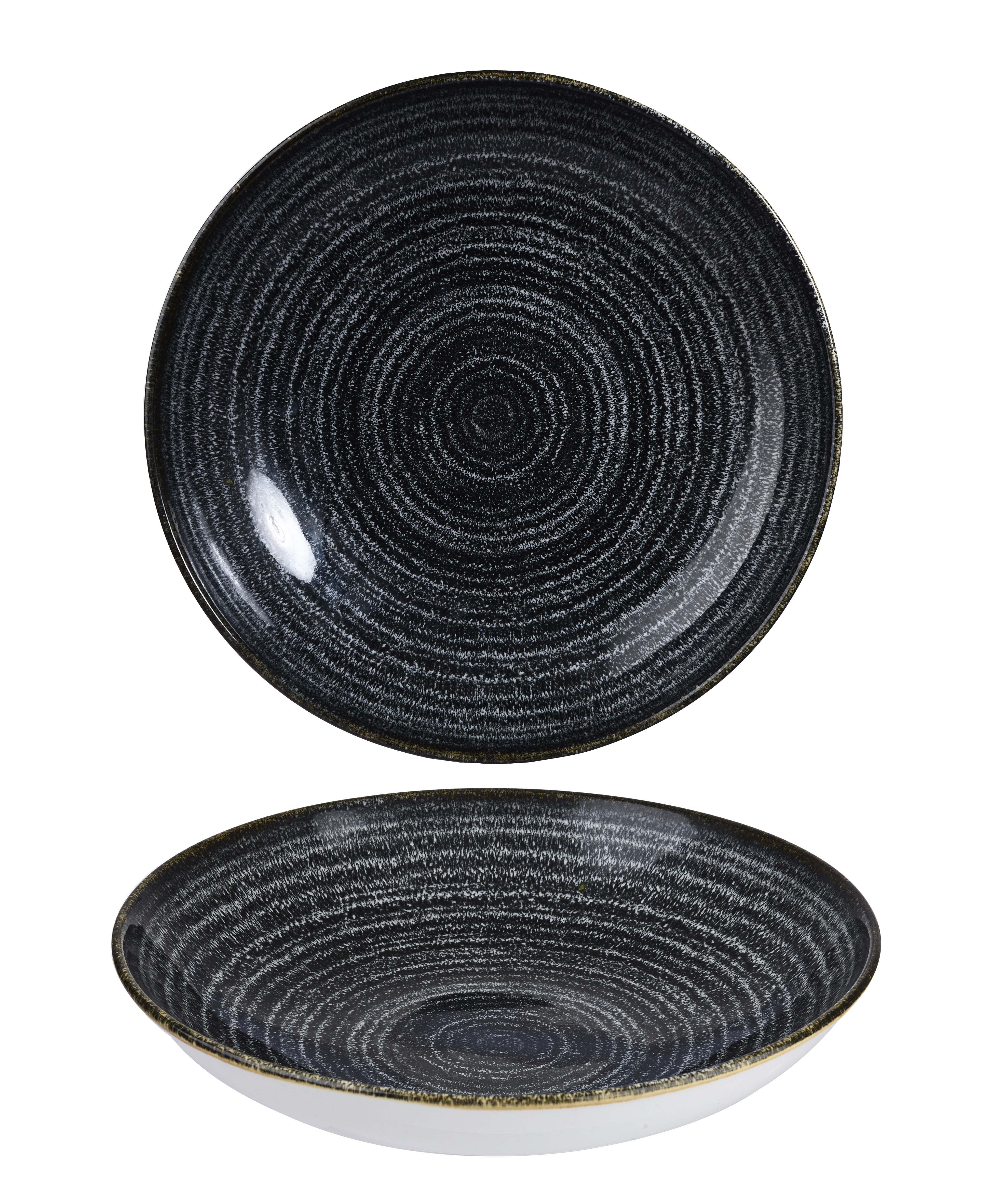 Churchill, Homespun : Charcoal Black - Teller tief Coup, 18,2 cm/ 0,43 ltr.