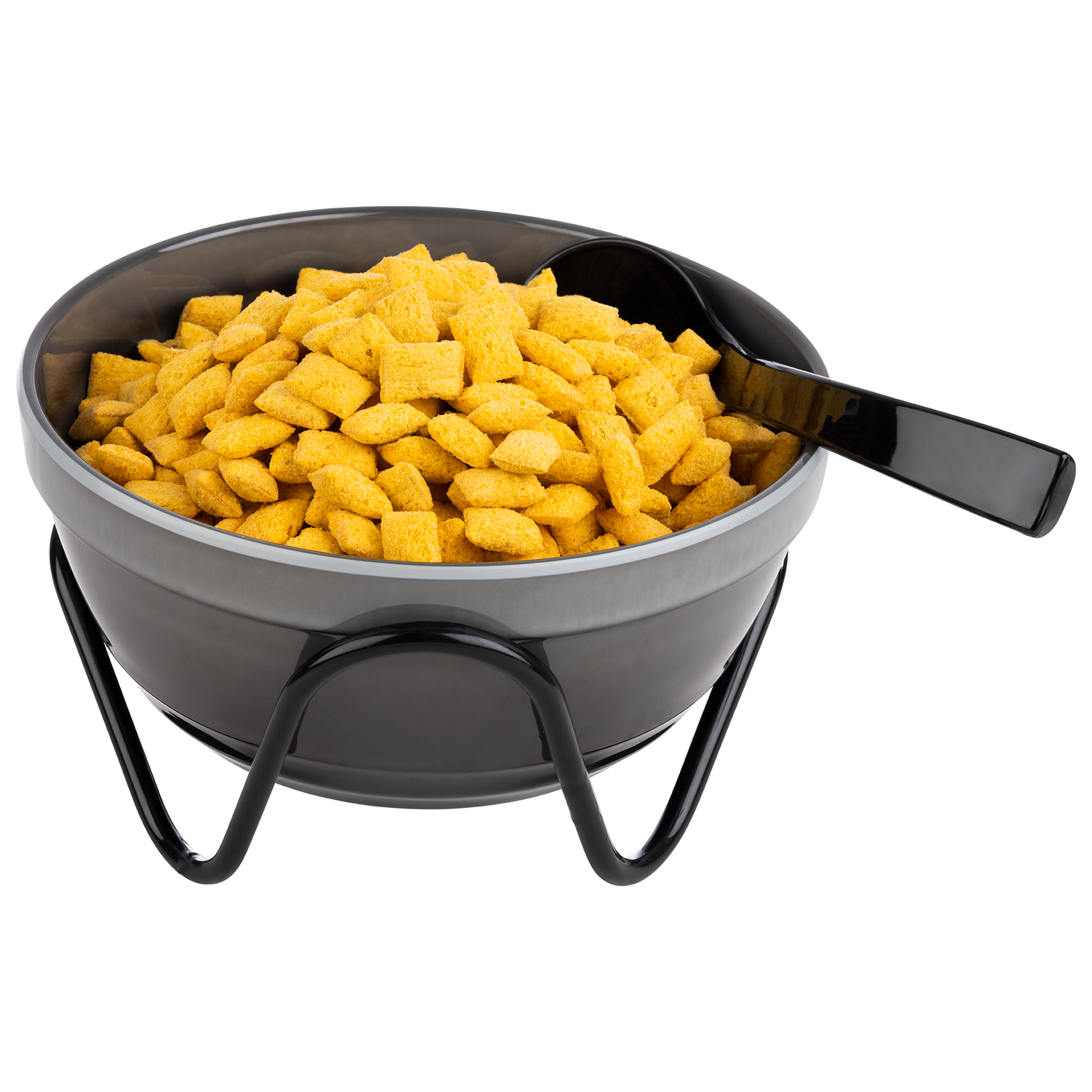 Buffetständer WAVE, PVC, Metall schwarz, Antirutschbeschichtung, D: 20 cm, H: 9,5 cm