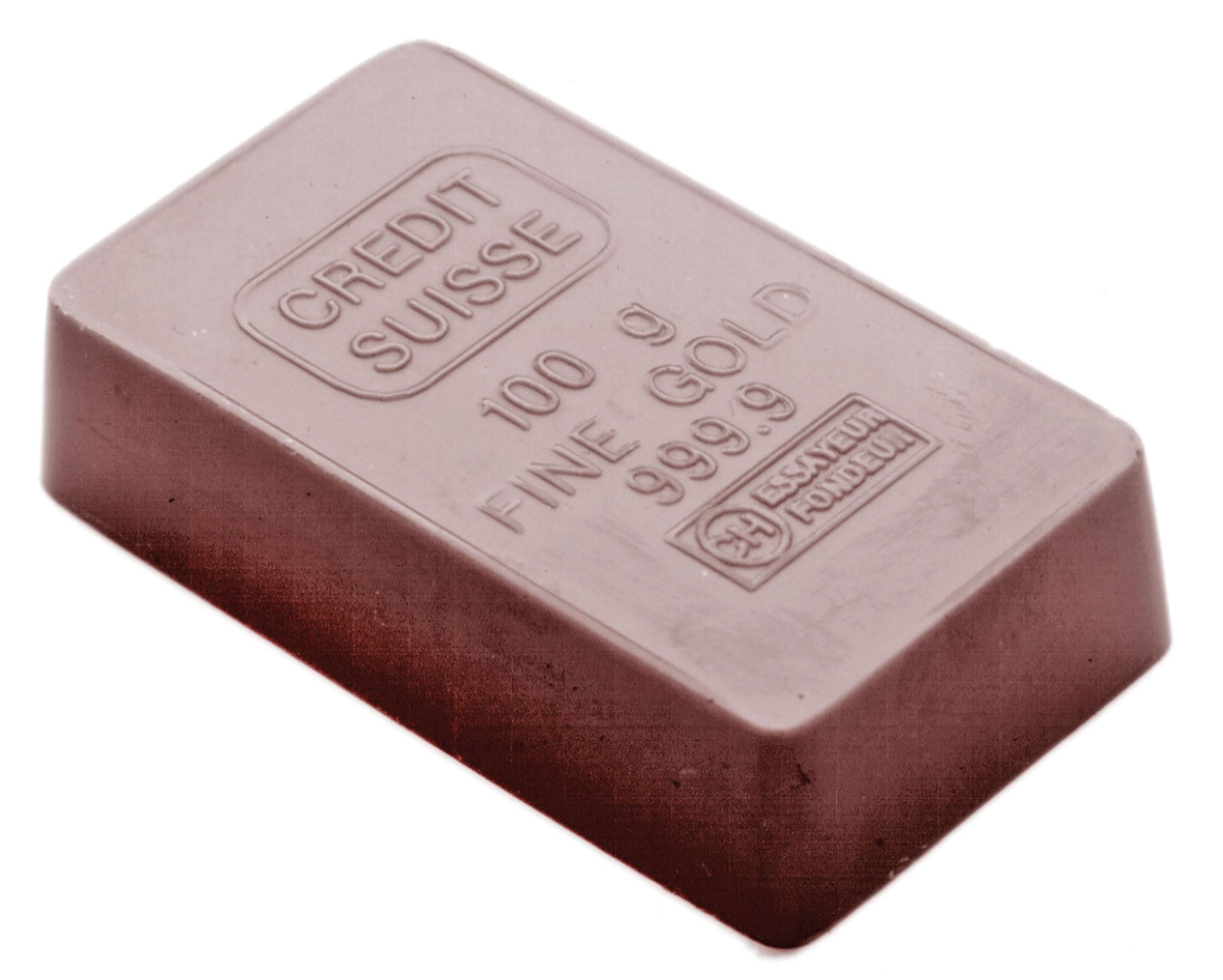 Schokoladen- Form Goldbarren, 275 x 135 mm, 4 x 5 Stück 48 x 29 x 11 mm