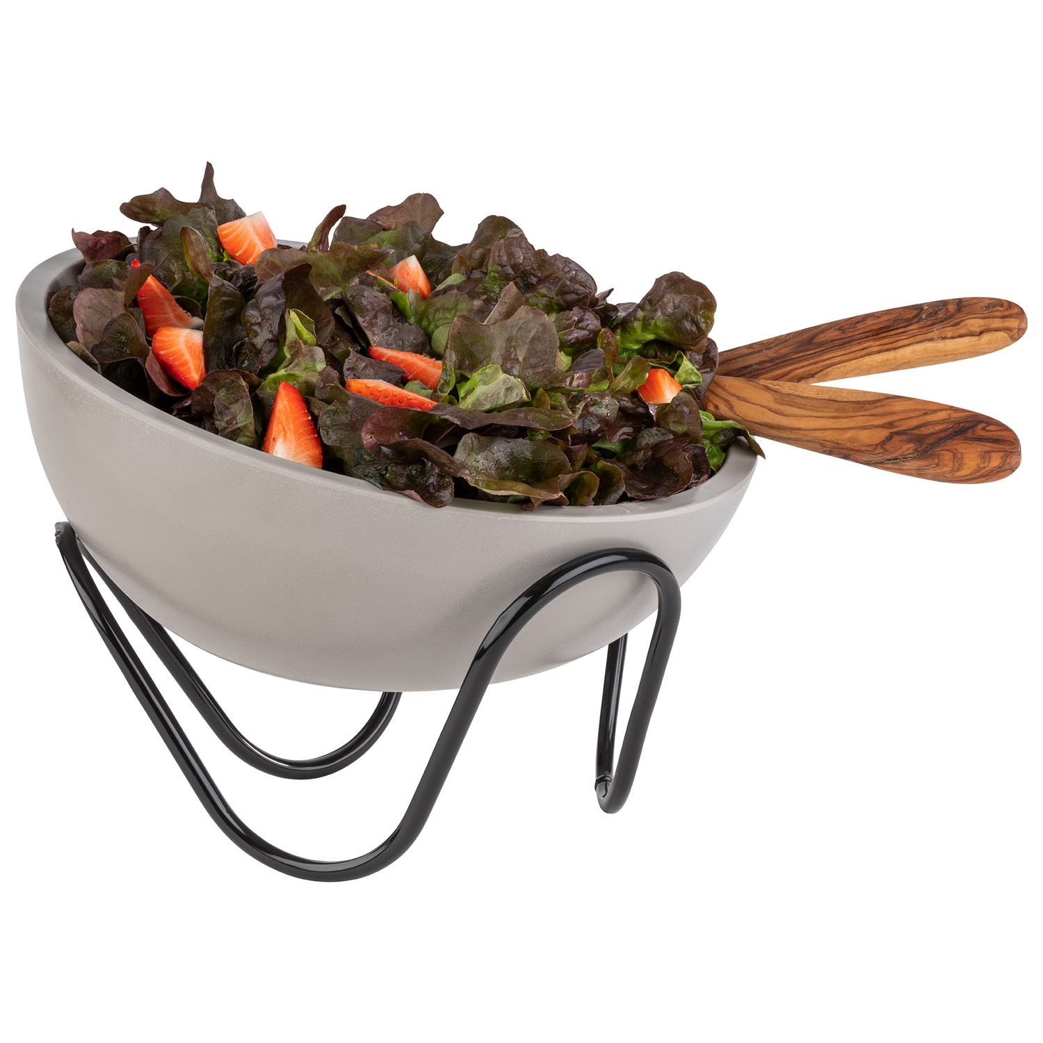 Buffetständer m. Antirutschbeschichtung WAVE, PVC, Metall schwarz, D: 24 cm, H: 13 cm